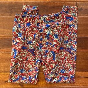 Lularoe Vibrant Floral Patterned leggings